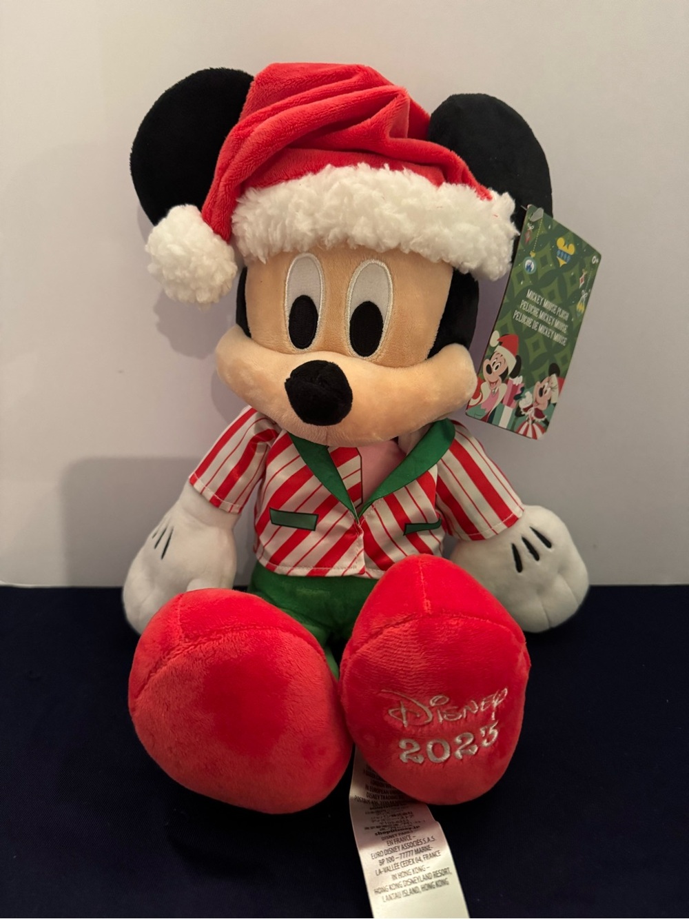 Disney Store Mickey Mouse 2023 Holiday Christmas Plush  15" Stuffed Animal NWT